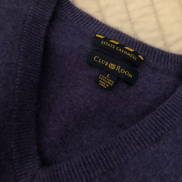 ESTATE CASHMERE sweater men’s large Club Room purple - Picture 2 of 6